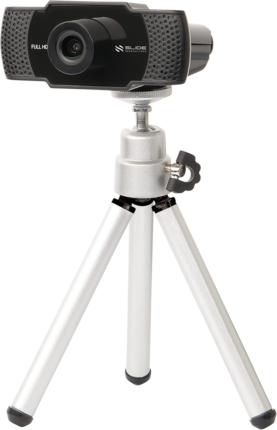 SLIDE INNOVATIONS 1080P HD Webcam, Computer Camera with Microphone, Mini Tripod & Privacy Lens
