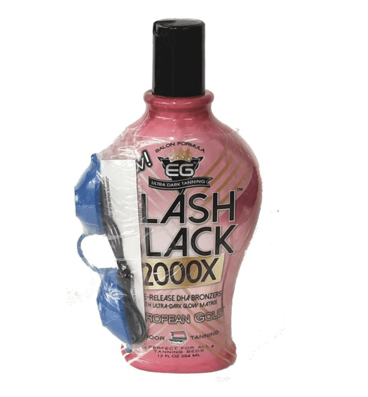 European Gold Flash Black 2000X Tanning Lotion WITH Super Sunnies