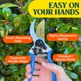 thumbnail image 4 of KY 8.5" Professional Premium Titanium Bypass Pruning Shears - Use As Pruners, Garden Shears, Heavy Duty Handheld Pruning Shears For Gardening, Clippers, Pruner Scissor Tool, 4 of 9