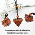 thumbnail image 5 of Red Goldstone Crystal Pyramid Macrame Necklace, Unique Women Men Pendant, 5 of 5