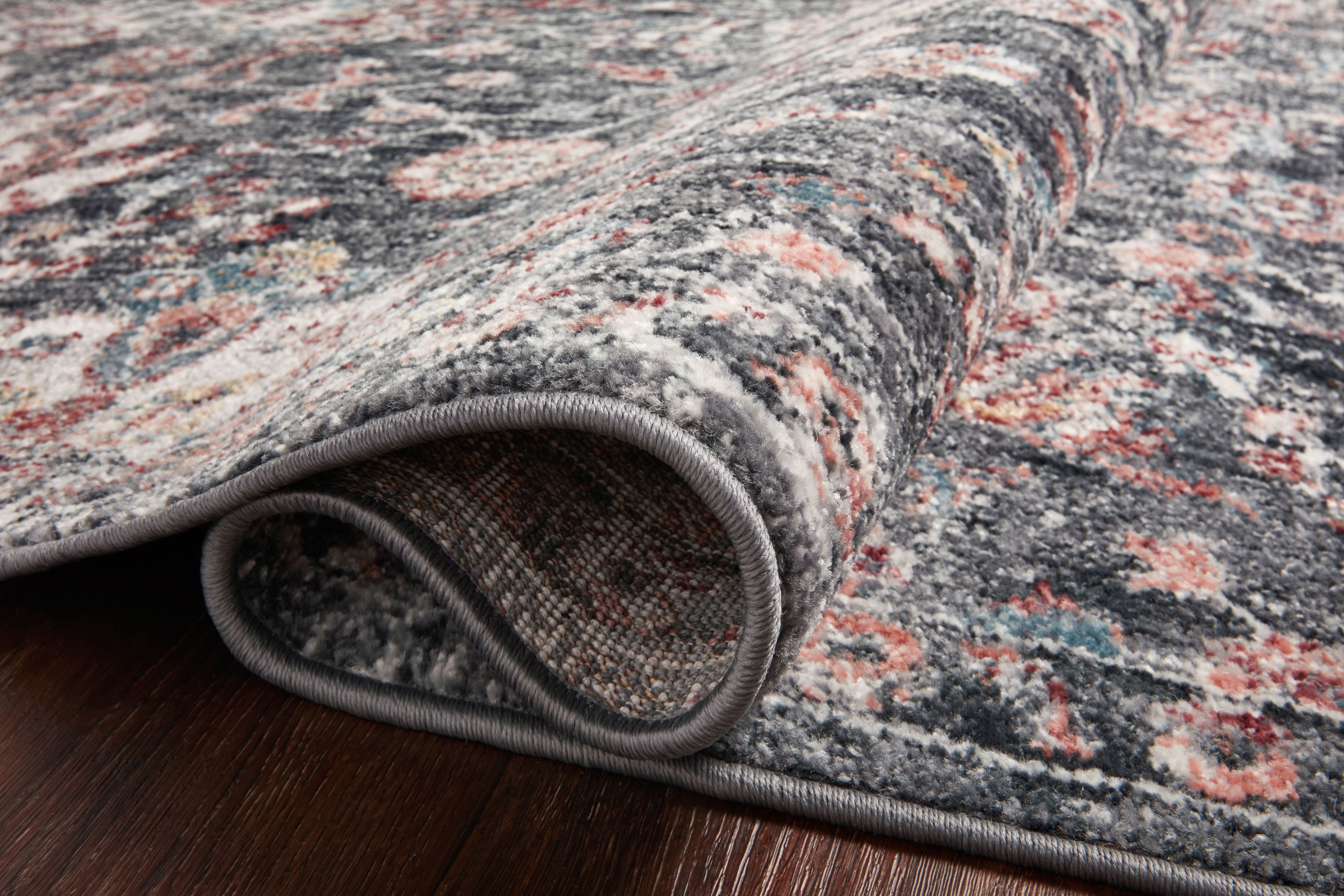 Loloi Cassandra Collection CSN-03 Charcoal / Rust Oriental Area Rug 2'-6" x 7'-9"