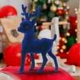 thumbnail image 4 of Miniature Deer Ornament L Model Deer Desktop Decoration Flocking Standing Deer Decorations For Office Home, 4 of 5