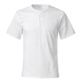 thumbnail image 3 of Mens Casual Solid Design Buttons Short Sleeve Shirt Top Blouse, 3 of 9