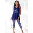 thumbnail image 6 of Dreams & Co. Plus Size Scoopneck Tank & Capri Legging PJ Set, 6 of 6