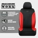 thumbnail image 2 of Fundas de asiento de coche Skechers, rojas, de piel, compatibles con airbags, 2 of 8