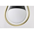 thumbnail image 3 of Nuvo Lighting Admiral 1 Light Pendant - 6 Inches - Matte Black and Natural Brass Finish - White Opal Glass, 3 of 15