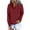 Red, variant on IROINNID Sweatshirt for Women Solid Color Long Sleeve Hoodie Casual Basic Pullover Warm Fall Tops,Black