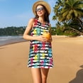 thumbnail image 3 of KLL Trendy Colorful Pineapples 1 Pattern Womens Summer Dresses 2025,Loose Round Neck Sleeveless Sundresses Tank Dresses with Pockets, 3 of 7