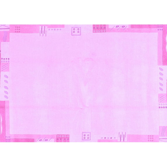 Ahgly Company Indoor Rectangle Solid Purple Modern Area Rugs, 5' x 7'