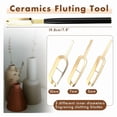 thumbnail image 3 of WM25 4Pcs Pottery Fluting Tool Kit Clay Ceramics Trimming Tools with 3 Different Fluting Blad, 3 of 6
