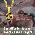 thumbnail image 5 of PROSTEEL Soccer Ball Necklace for Son Father 14K Gold Plated Pendant Necklace Sport Fan Player Men Jewelry Stainless Steel Collection Gift, 5 of 9