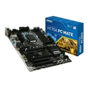 MSI H170A PC MATE - Motherboard - ATX - LGA1151 Socket - Intel H170 Chipset - USB 3.1 Gen 1, USB 3.1 Gen 2 - Gigabit LAN - onboard graphics (CPU required) - HD Audio (8-channel)