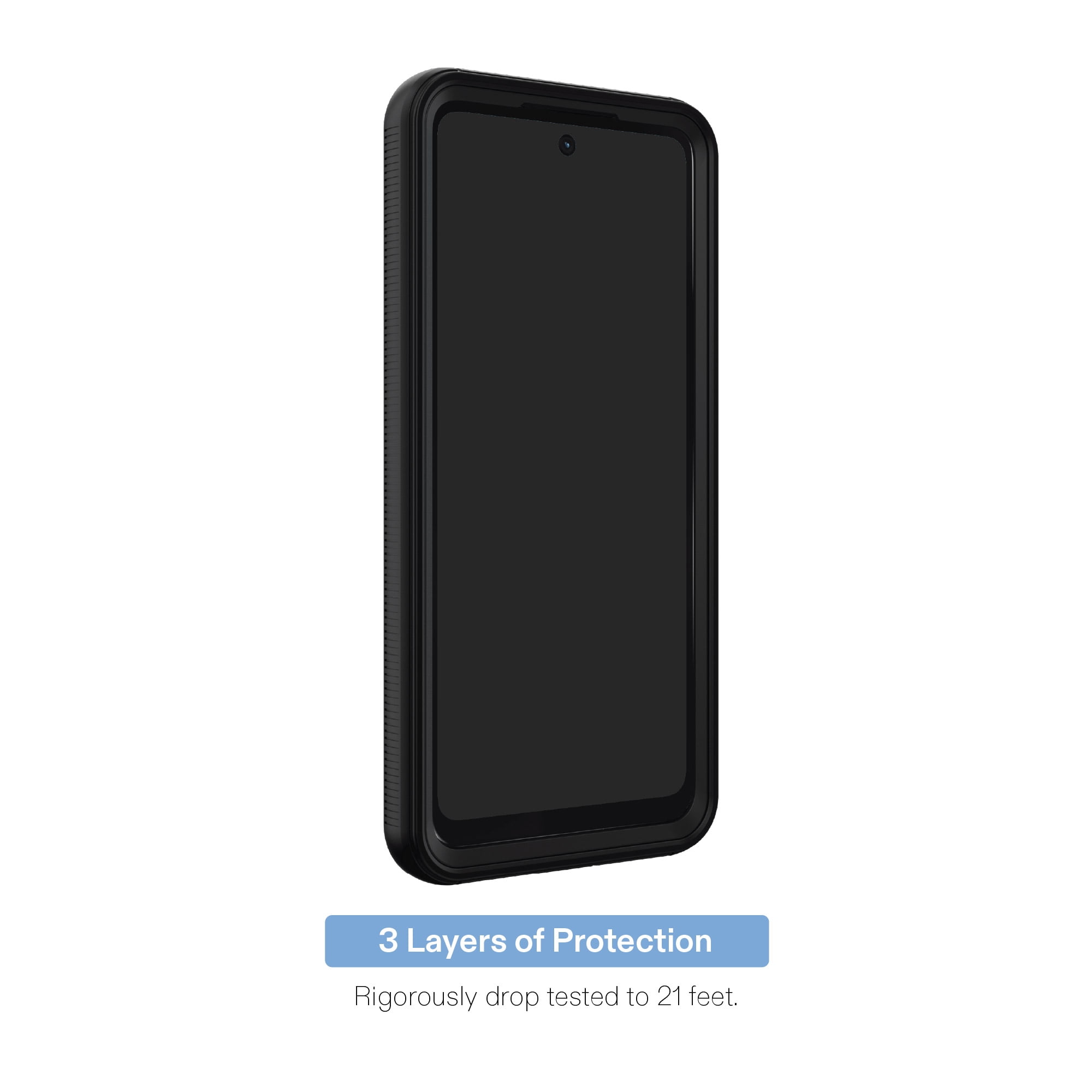 onn Rugged Phone Case for Samsung Galaxy S26 FE / S25 FE - Black
