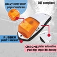 thumbnail image 3 of Red Hound Auto Set of 5 Cab Marker Lights Chrome with 31 Ultra Bright LED Lamps Compatible with Peterbilt Kenworth Freightliner Mack Roof Clearance Amber DOT Compliant, 3 of 5