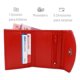 thumbnail image 3 of Cartera Tarjetero Piel Genuina Monedero Broche Imán rojo, 3 of 8