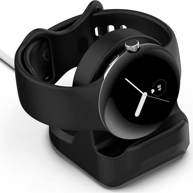 Station d'Accueil Compacte en Silicone pour Google Pixel Watch 2022 Noir