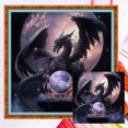 thumbnail image 1 of Kit Punto Cruz Dragón Contado Hilo Algodón Ecológico Bordado 11CT 40x40cm, 1 of 9