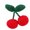 B, variant on Embroidery Patches Colorful Cherries Pattern Appliques Adhesive Backing Patches for Clothing and Accessories