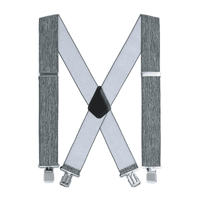 HLONK Bretelles pour Hommes 6 Clips Longueur Réglable Bretelles Élastiques en Polyester pour Hommes Style Dos Croisé Bretelles pour Hommes 5x120cm Bleu