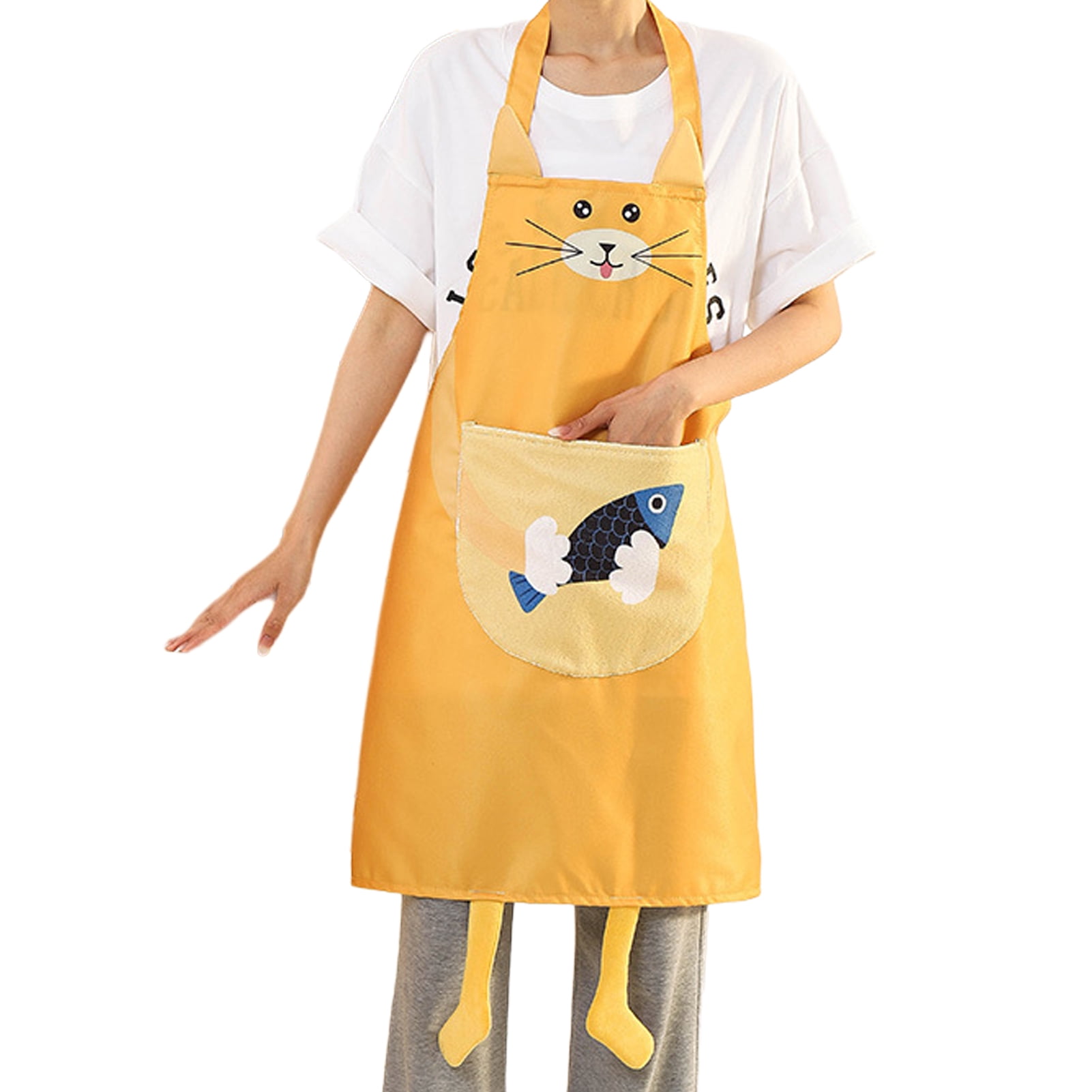 3pcs Waterproof Apron Kitchen Restaurant Oilproof Cooking Apron with Pocket 