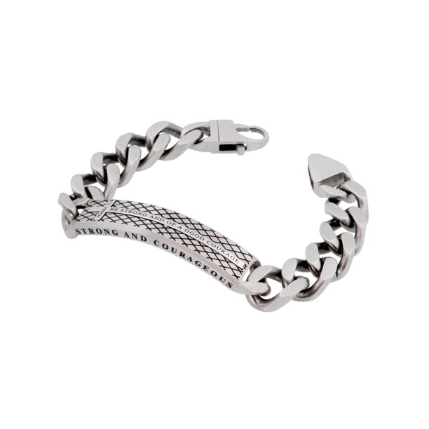 North Arrow Shop JOSHUA 19 Men's Faith Bracelet, Stainless Steel