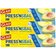 Glad Press'n Seal Plastic Food Wrap Square Foot Roll -100 Sq. Ft (Pack of 3) 100 Sq. Ft (Pack of 3)