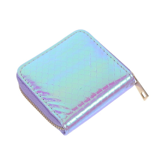 LABSERRON 1Set PU Material Mermaid Coin Wallet Small Change Purse For Women And Girls With Zipper Minimalist Style