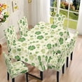 thumbnail image 2 of TSOVTHRID Green Shamrock Leaf Print Tablecloth Stretch Dining Chair Slipcovers Removable Table Cloth Chair Dustproof Cover Furniture Protector for Kitchen St. Patrick's Day Decor, 7 Pcs, 2 of 6
