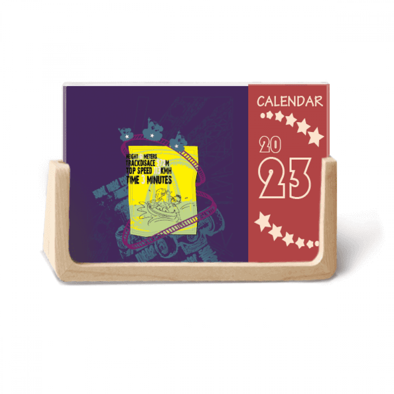 Amusement Park Facilities Roller Coaster Desk Calendar Desktop Decoration  2023 - Walmart.com