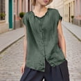 thumbnail image 2 of zbxnLI Button down Tank for Women Summer Comfort Breathable Sleeveless Tops Fashion Casual Stylish Loose Outfits, 2 of 6