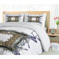thumbnail image 5 of Ambesonne Victorian Duvet Cover Set, Hunter Wild Animals, 2-Calking, Violet Tan Pearl, 5 of 7