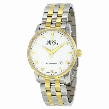Mido Baroncelli Jubilee White Dial Two-tone Mens Watch M86009261