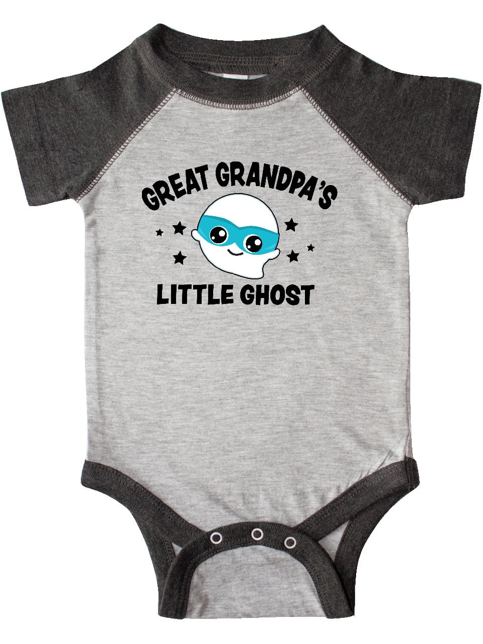 inktastic Cute Great Grandpas Little Ghost with Stars Long Sleeve Creeper