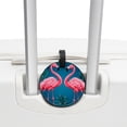thumbnail image 3 of Flamingo Tropical Rainforest Set of 2pcs PU Leather Round Suitcase Tags with Privacy Cover and Name ID Tag - Ideal for Travel Luggage, Handbags, Backpacks, School Bags, 3 of 6