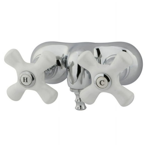 Elements Of Design Dt0421px Double Handle Wall Mounted Clawfoot Tub Filler - Chrome