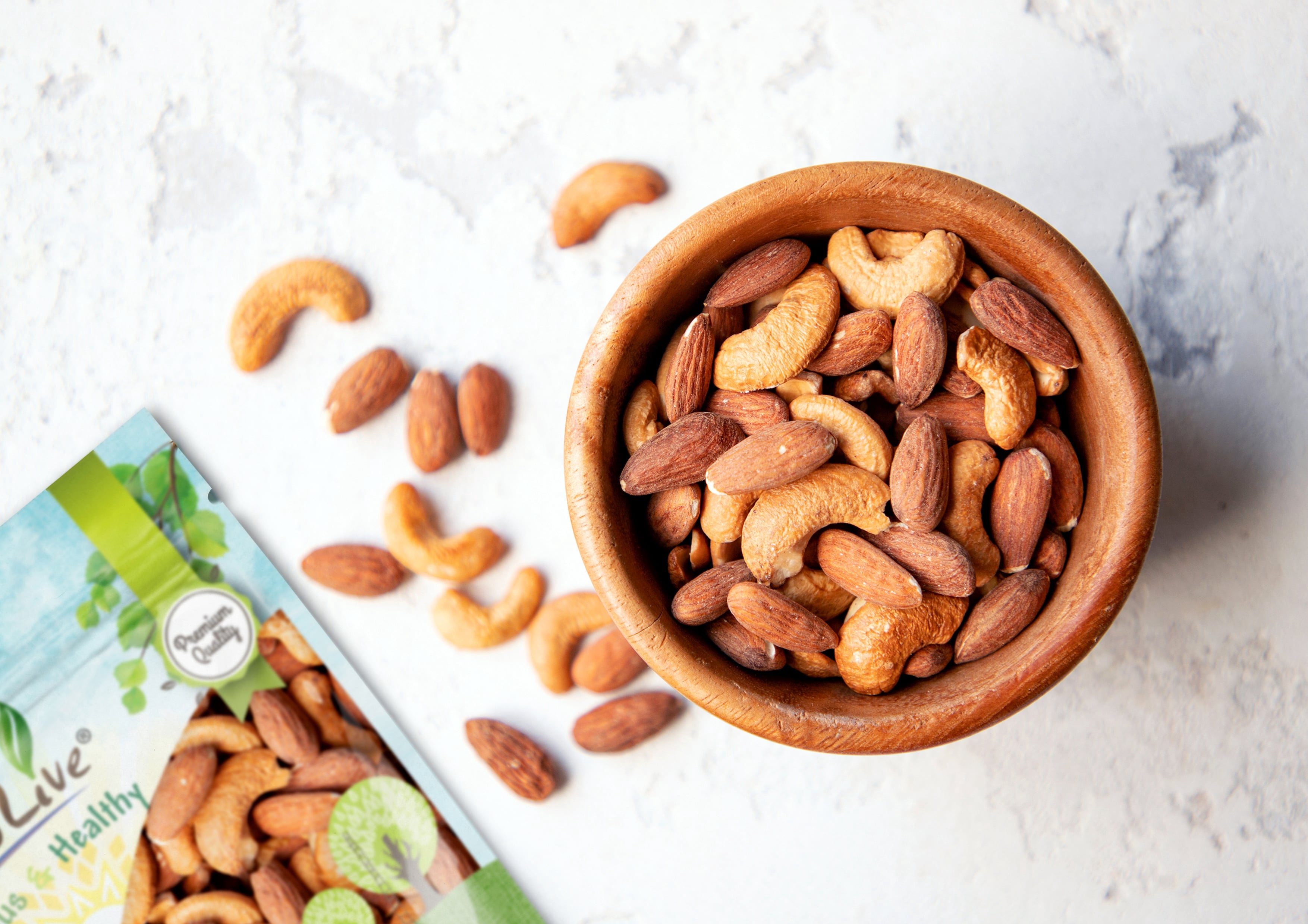 Almonds and Cashews Roasted and Salted Mix, 2 Pounds — Vegan — by Food to Live