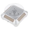 thumbnail image 1 of yingyy Solar Powered Rotary Display Stand Turn Table Changing Color Lights Silver 90mm, 1 of 6