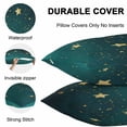 thumbnail image 4 of Waterproof Throw Pillow Covers Set of 2, 26x26 Inch Yellow Teal Star Decorative Pillowcases Outdoor Pillow Slip Cushion Covers Set for Couch Tent Elegant Sky Star Art, 4 of 7