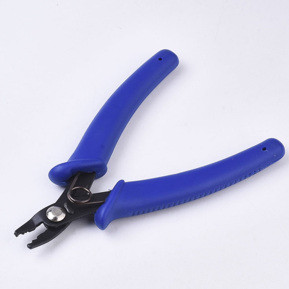 1 Set 45# Steel Jewelry Plier Sets Wire Round Nose Plier Chain Nose Plier with Cutter and Side Cutting Plier Mixed Color 14x6.5x1.4cm 5pcs/set