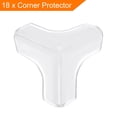 thumbnail image 3 of Corner Protectors, 18Pcs 39x39x39mm - T-Shape Proof Corners and Edges Protectors Guards for Table (Transparent), 3 of 5