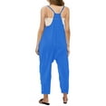 thumbnail image 2 of Spaghetti Strap V-neck Girls Solid Color Casual Loose Straight Kids Children Jumpsuit with Pocket for 5-14 Years, 2 of 5