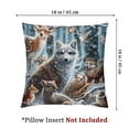 thumbnail image 4 of Ullo0ord Animals in Winter Square Pillow Cover One Piece for Home Living Room Cushion Sofa Terrace Car Indoor and Outdoor New Home Bed Modern Home Decoration Art Pillow Cover  22x22in, 4 of 7