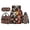 Flame Soccer Print, variant on 4 Piece Kids Backpack Set, 17 Inch 600D Polyester Sports Equipment School Bags, Back to School Gifts for Boys Elementary Middle High School Bookbags