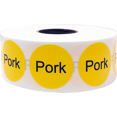 thumbnail image 1 of Jaune avec des Autocollants Adhésifs Point de Chien de Porc Noir, 1 Pouce Rond Labels, 500 au Total Autocollants, 1 of 1