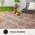 thumbnail image 6 of Nicole Miller New York Patio Country Zoe Moroccan Damask Indoor/Outdoor Area Rug, Terracotta/Ivory , 7'9"x10'2", 6 of 9