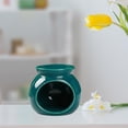 thumbnail image 1 of Ceramic Essential Oil Burner Melt Burner for Bathroom Meditation Kitchen Green, 1 of 8