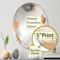 thumbnail image 3 of Designart "Marbled Escape in Gold Industrial Chic" Marble Spiral Round Wall Mirror - Oval Printed Decorative Mirror - Multiple Color Options, 3 of 5