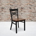 thumbnail image 2 of Bowery Hill Black Back Metal Dining Chair in Cherry, 2 of 5