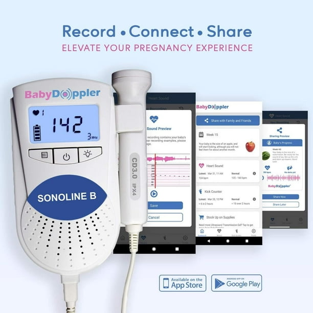 Doppler fœtal Pocket de LilJumper - écoutez les battements de coeur de  votre bébé - approuvé par la FDA - authentique moniteur de fréquence  cardiaque pour bébé (TOUT NOUVEAU MODÈLE SCELLÉ)
