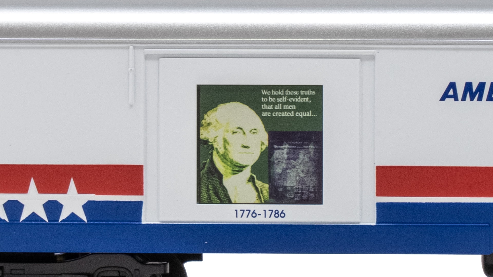 Bachmann Trains - LIMITED EDITION AMERICAN FREEDOM TRAIN CARS with LIGHTED DISPLAYS -EXHIBIT CAR #101 1776-1796 - HO Scale